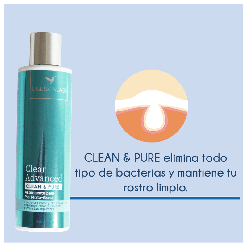 Loción Astringente - Clean & Pure 240 ml (1) Locion Astringente Clean Pure 240 ml 1